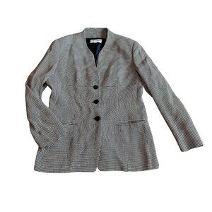 Giorgio Armani Le Collezioni Diamond Print Blazer Jacket Button-Down Size 8